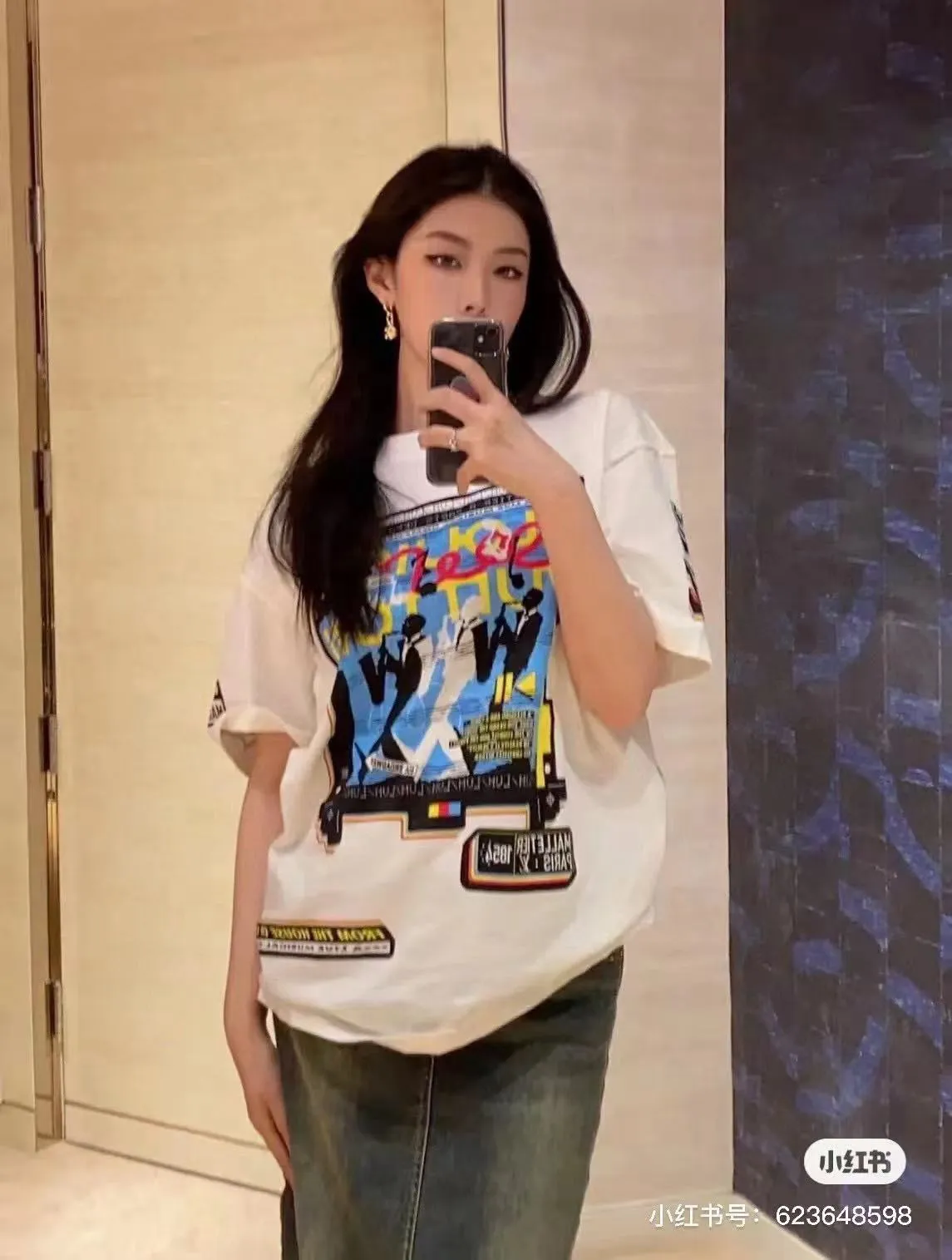 Louis Vuitton/Louis Vuitton front and back musician direct-print printed short-sleeves